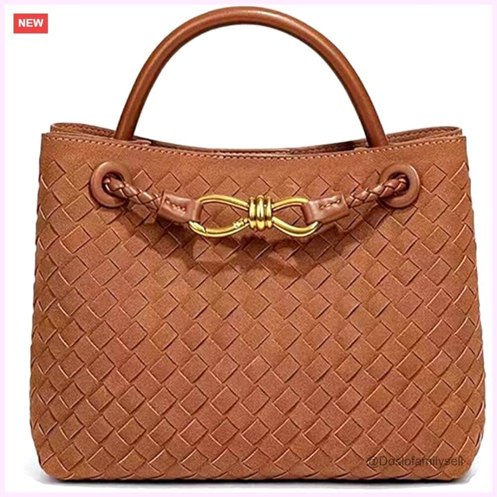 Slouchy Suede Hobo Bag Woven Shoulder Crossbody Satchel Tote Chic Boho